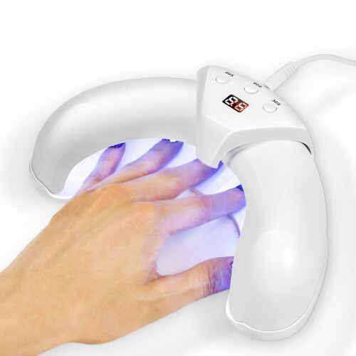 UV LED Nail Lamp with Smart Sensor, Fast Curing, Foldable Design for Home and Salon Use