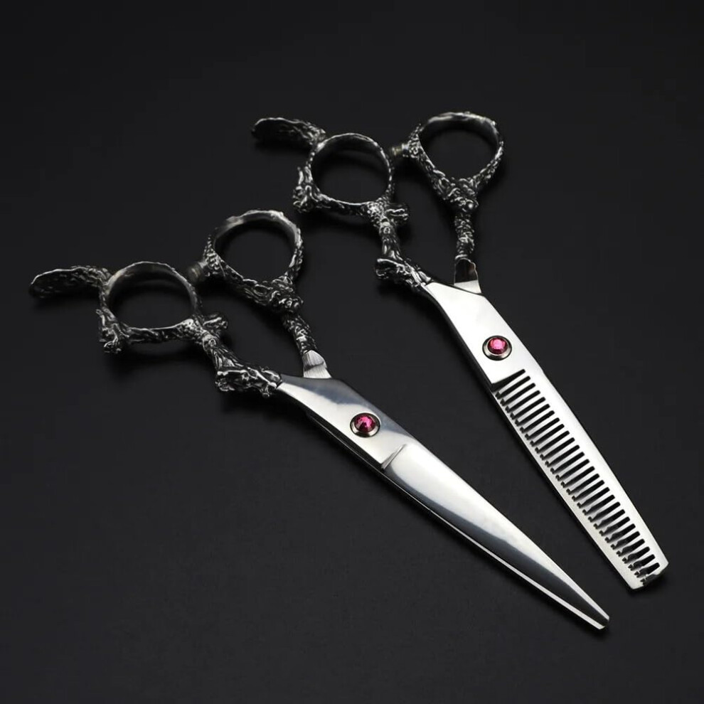 6 Inch Professional Hair Cutting Scissors JP 440C Stainless Steel Barber Shears Ultra Sharp Ergonomic Design