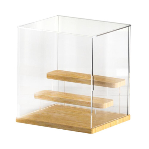Clear Acrylic Riser Display Case Stand Storage Organizer for Figures T