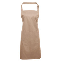 (One Size, Latte) Premier Unisex Adult Colours Pocket Full Apron