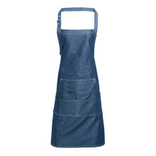 (One Size, Blue Denim) Premier Unisex Adult Colours Pocket Full Apron