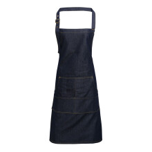 (One Size, Indigo Denim) Premier Unisex Adult Colours Pocket Full Apron