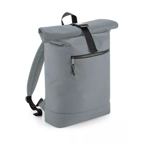 BagBase (One Size, Pure Grey) Bagbase Roll Top Recycled Backpack