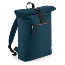 (One Size, Petrol) Bagbase Roll Top Recycled Backpack