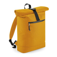 (One Size, Mustard) Bagbase Roll Top Recycled Backpack