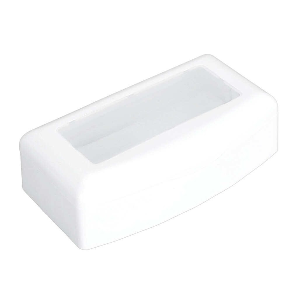 Nail Tool Cleaning Box with Enhanced Cleaning Performance, ABS Makeup Brush and Jewelry Tray, White