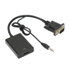 Convertitore VGA a HDMI, adattatore, cavo in PVC con connettore da 3,5 mm