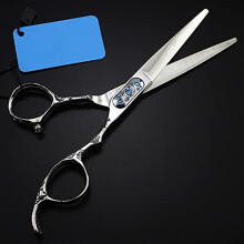 6 Inch Professional Hair Cutting Scissors 440C Stainless Steel Barber Shears with Plum Handle
