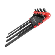 Facom 83s.jp9al Metric Hex Key Wallet Set, 9 Piece