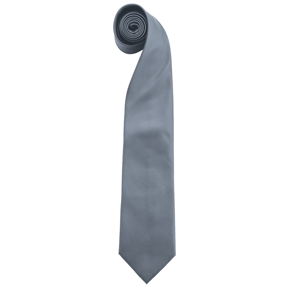 Premier Men's Grey “Colours” Plain Fashion / Business Tie (Pack Of 2) - One Size - Image 3