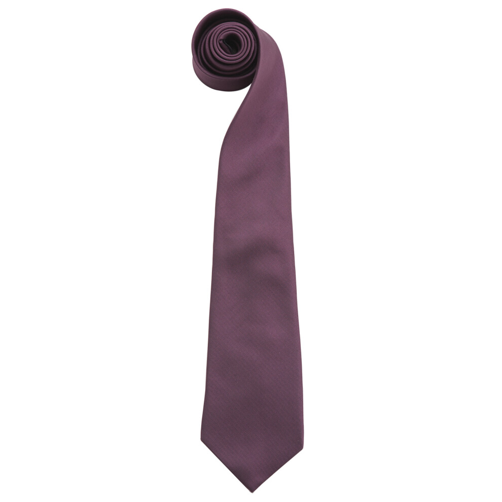 Premier (One Size, Purple) Mens “Colours” Plain Fashion / Business Tie (Pack Of 2)