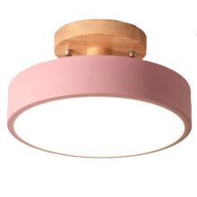 Dimmable LED Ceiling Light Fixture with Adjustable Tricolor Lighting Ultra Thin Modern Lamp Pink 9in