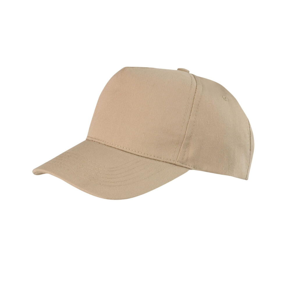 Result (One Size, Khaki) Unisex Core Boston 5 Panel Printers Baseball Cap (Pack Of 2)