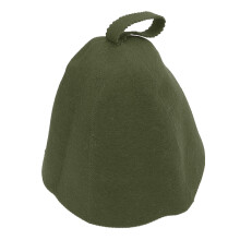 Gorro para secar el cabello; lana gruesa; talla única; verde