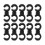 10PCS Black Plastic Bicycle Brake Cable S Clips 18.7mm 1