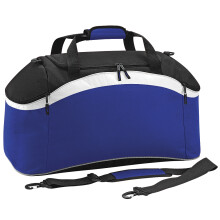 (One Size, Bright Royal/ Black/ White) BagBase Teamwear Sport Holdall / Duffle Bag (54 Litres) (Pack of 2)