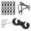 10PCS Black Plastic Bicycle Brake Cable S Clips 18.7mm 3