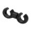 10PCS Black Plastic Bicycle Brake Cable S Clips 18.7mm 10