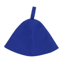Thick Wool Hair Drying Cap for Blow Dryer, Insulated Sauna Accessory, Blue