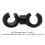 10PCS Black Plastic Bicycle Brake Cable S Clips 18.7mm 4
