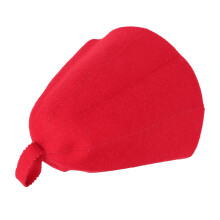 Red Wool Hair Drying Cap for Men and Women, Insulated Sauna Accessory