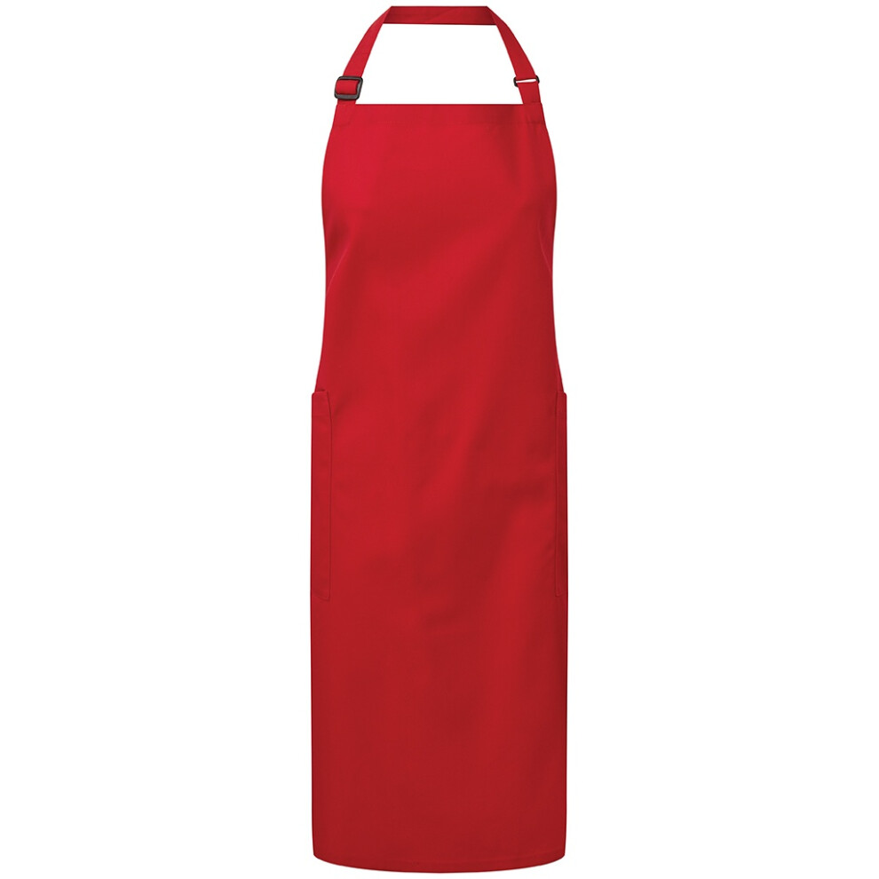 - Premier Organic Fairtrade Certified Recycled Full Apron Red (One Size) - Image 2