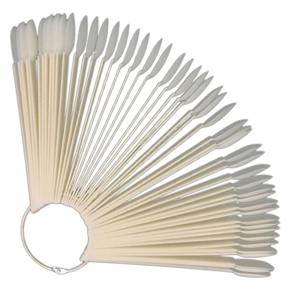 50pcs Nail Art Display Sticks for Practice and Training, Smooth Flexible Easy Clean and Reuse