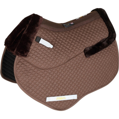 (16.5in - 15in, Brown) ARMA Half Lined Horse Jumping Saddlepad