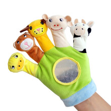 Imagination Play Animal Finger Puppets Life Like Face Educational Toy Bright Color Soft Velvet Cute Cartoon Animal Design Story Time Props