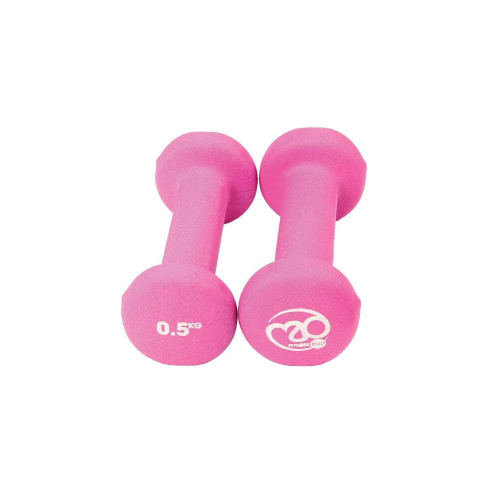 Fitness Mad (0.5Kg, ) Neoprene Dumbell Set (Pack Of 2) Pink