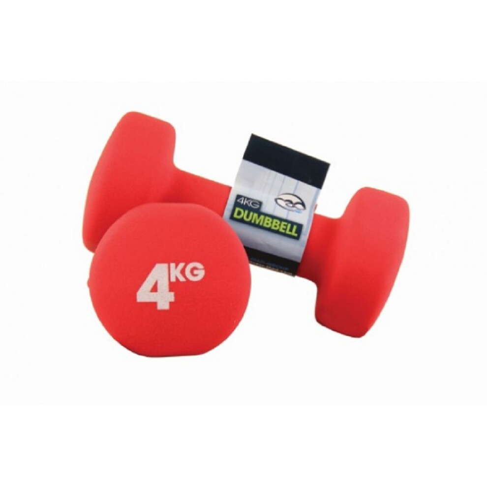 Fitness Mad (4Kg, ) Neoprene Dumbell Set (Pack Of 2) Red