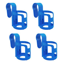 Multipurpose Cup and Bottle Holder with Detachable Hooks for Kitchen Bathroom Hospital, Blue Large