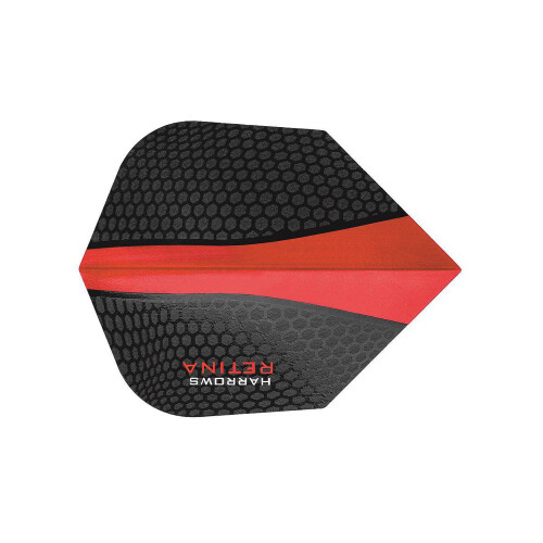 (One Size, Black/Red) Harrows Dimplex Retina Dart Flights 2
