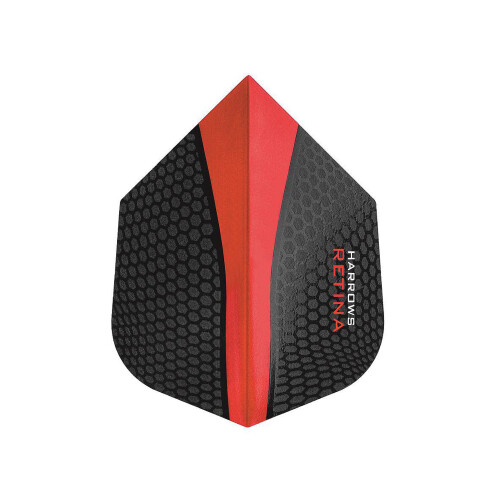 (One Size, Black/Red) Harrows Dimplex Retina Dart Flights 1