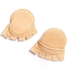 Women's Breathable Toe Separator Socks with Cushioned Forefoot Pads for Pain Relief Beige 1 Pair