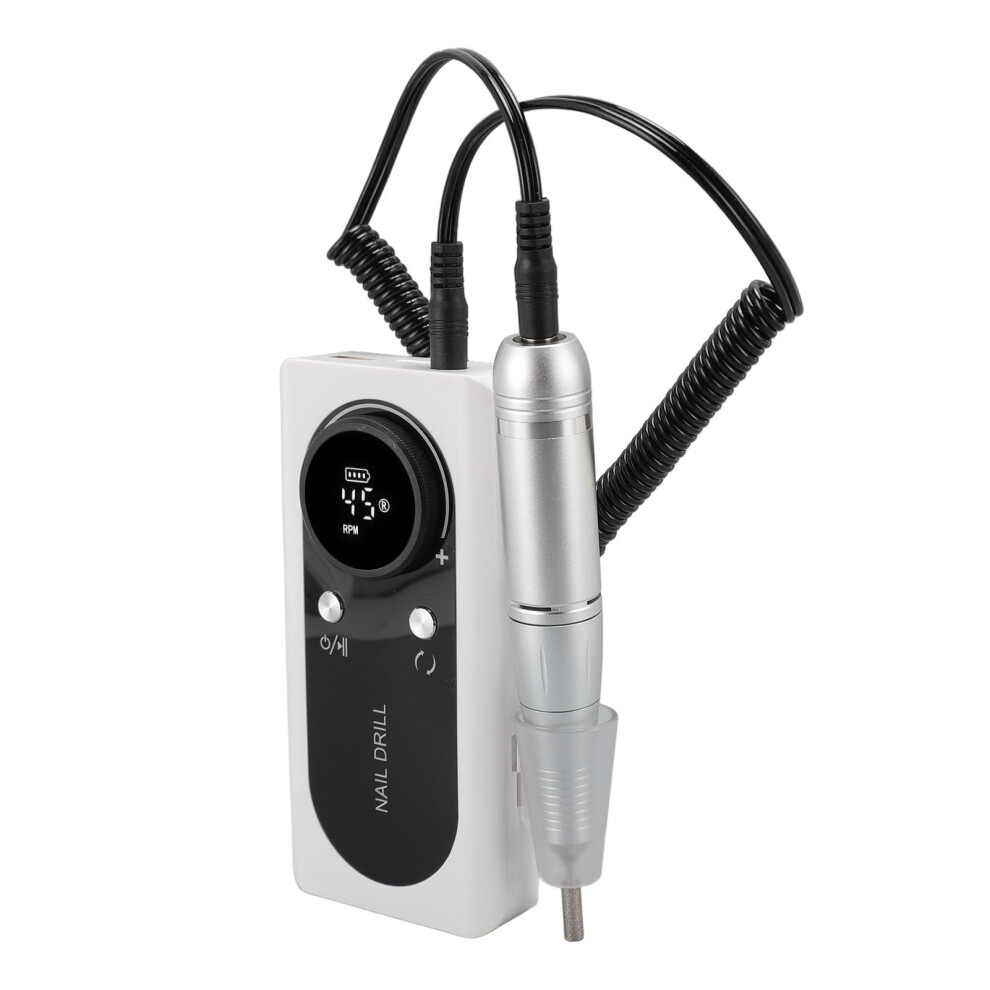 Professional Electric Nail Drill 45000 RPM Cordless Rechargeable Nail File Kit for Salon and Home