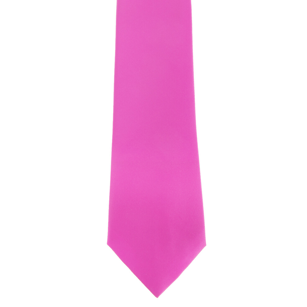 Premier Men's Pink Plain Satin Tie (Narrow Blade) Pack Of 2 In - Image 2