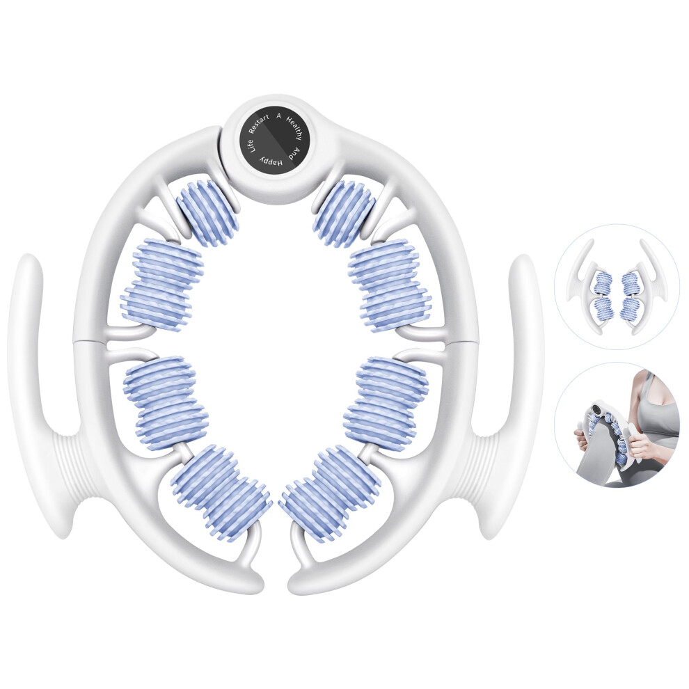 Blue Deep Tissue Massage Roller 360 Ergonomic Cellulite Massager For Legs Arms Back Muscle Relief