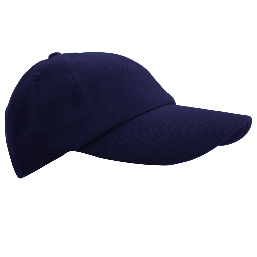 Result (One Size, Navy Blue) Unisex Low Profile Heavy Brushed Cotton Baseball Cap (Pack Of 2)