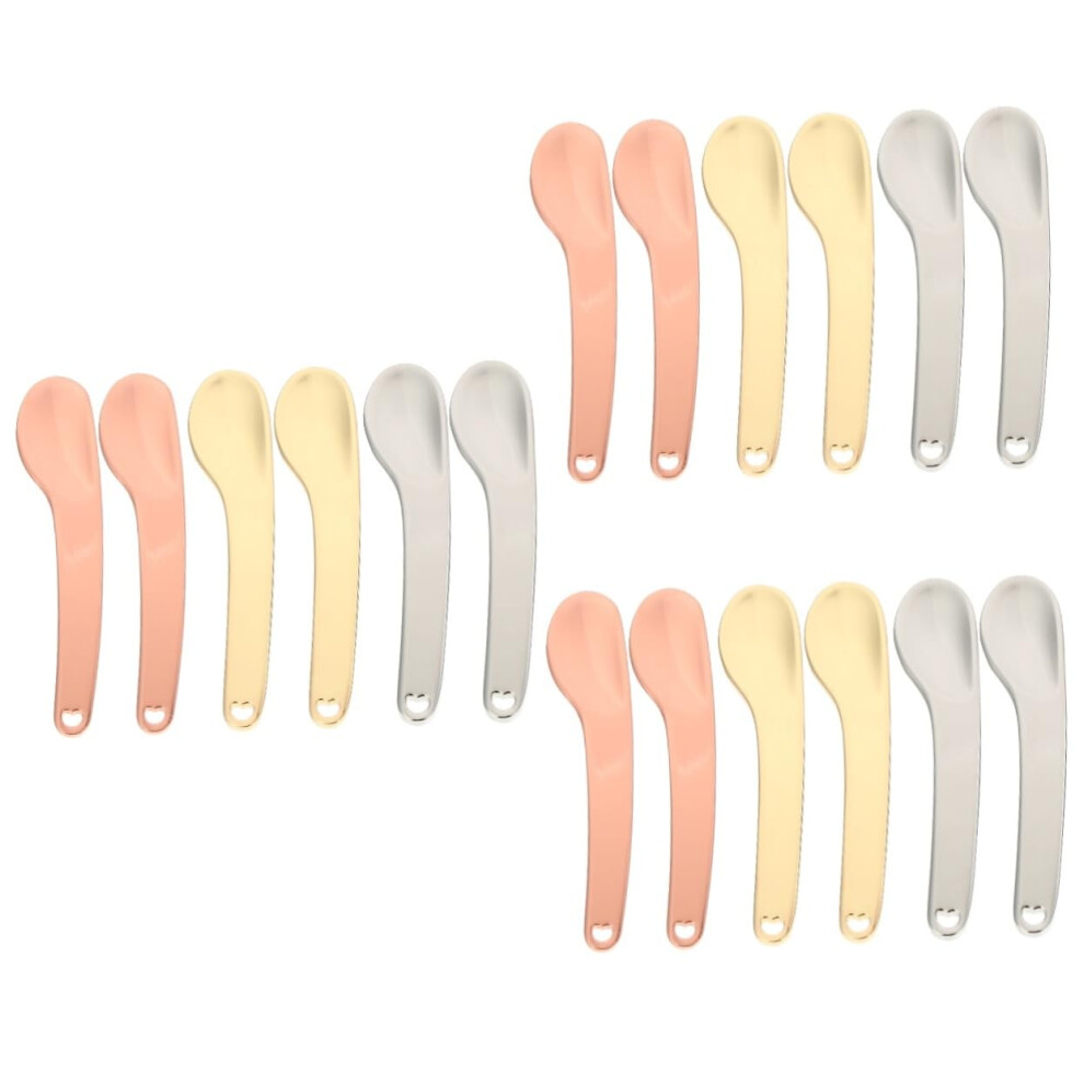 Cream 18Pcs Mini Cosmetic Spatula Set For Hygienic Face Application With Assorted Colors