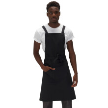(One Size, Black) Le Chef Unisex Adults Crossover Bib Apron