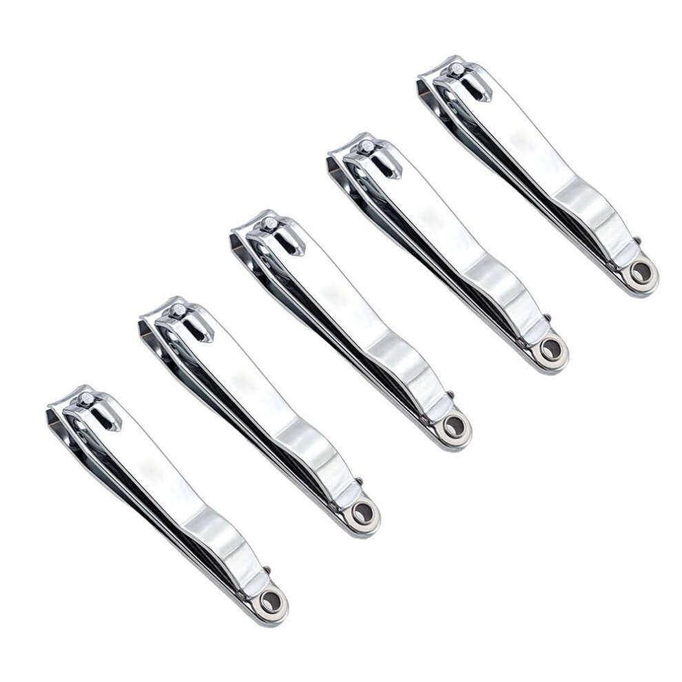 Nail Clippers Set Stainless Steel Sharp Precision Blades Builtin File Ergonomic Grip 5 Pack
