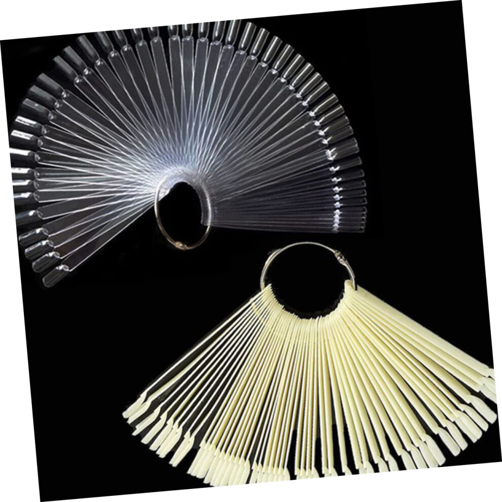 3Pcs Nail Color Display Fan Shaped Nail Polish Swatch Sticks for Clear Presentation and Practice