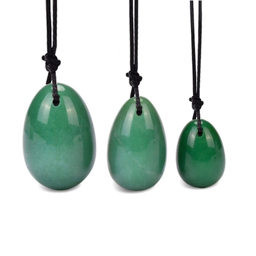 Natural Jade Yoni Egg Set for Pelvic Floor Strengthening and Postpartum Recovery, Rose Quartz Aventurine