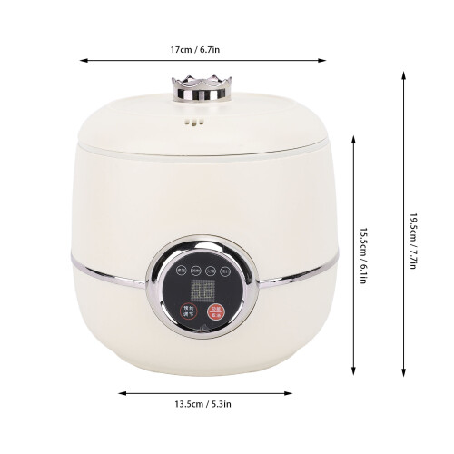 Kleiner Multifunktions-Reiskocher 1,6 L Silber 1