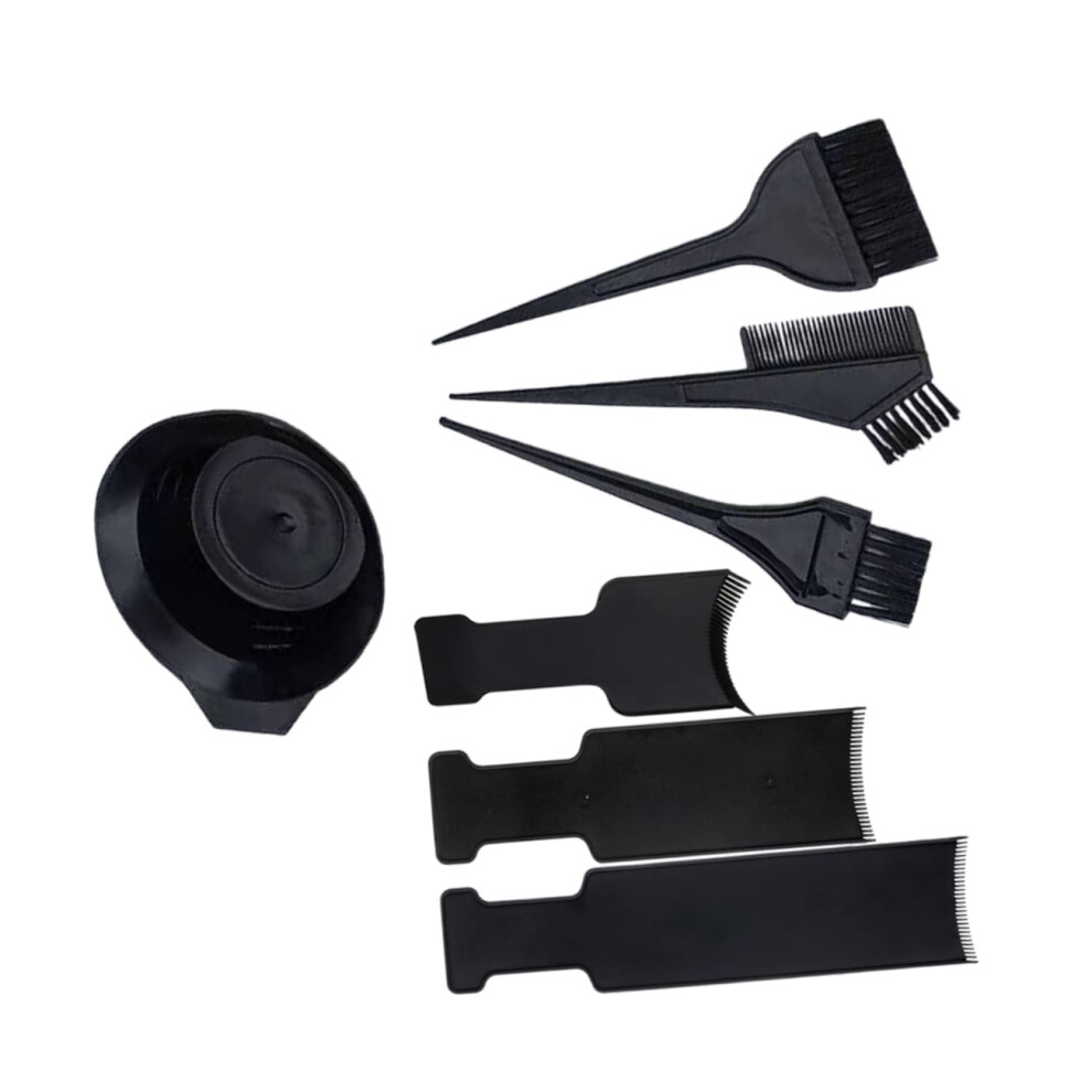 7pcs Hair Coloring Kit with Dye Brush and Bowl Set for Precise Application Salon and Home