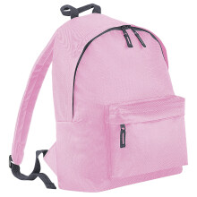(One Size, Classic Pink/Graphite) Bagbase Fashion Backpack / Rucksack (18 Litres) (Pack Of 2)