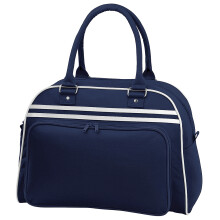 (One Size, French Navy/White) Bagbase Retro Bowling Bag (23 Litres) (Pack of 2)