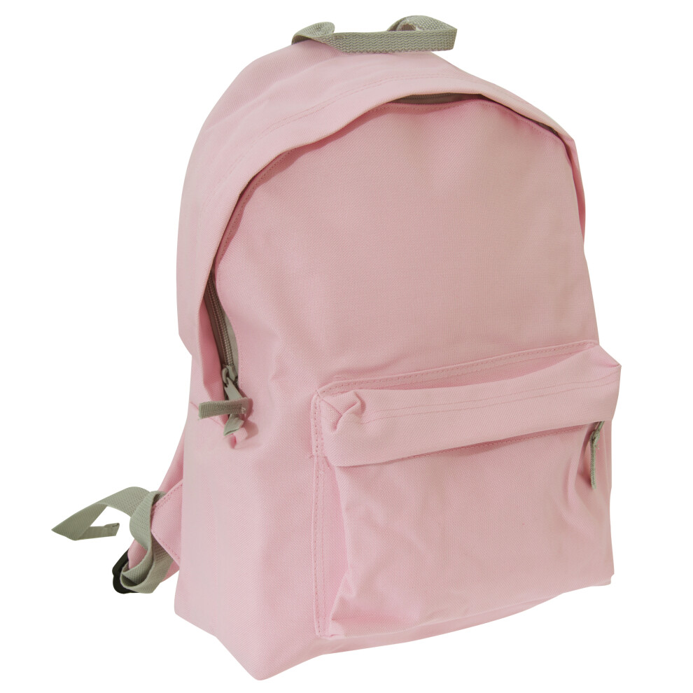Bagbase Junior Fashion Backpack / Rucksack (14 Litres) (Pack Of 2) - Classic Pink/Light Grey - Image 2