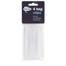 Chef Aid Plastic Bag Clips (Pack Of 4)